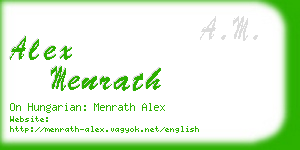 alex menrath business card